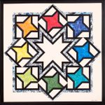 The four sided Friendship Star was a common pattern in quilts created as going away presents by which to remember those still at home. Friendship Star barn quilt by Linda Grom, original in acrylic on canvas - at Spy Rock Graphics - SpyRockGraphics.com