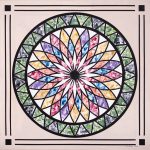 The Giant Dahlia is a whole quilt pattern rather than a pattern for a single quilt block. Giant Dahlia barn quilt by Linda Grom, original in acrylic on canvas - at Spy Rock Graphics - SpyRockGraphics.com