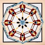 Spinning Guitars Spinning Guitars barn quilt by Linda Grom, original in acrylic on canvas - at Spy Rock Graphics - SpyRockGraphics.com