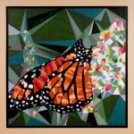 Fritillary Butterfly on blossoms